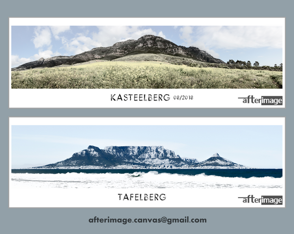 "Mooie berge" - Panoramic Mountain Printed Canvas set - afterimage.canvas